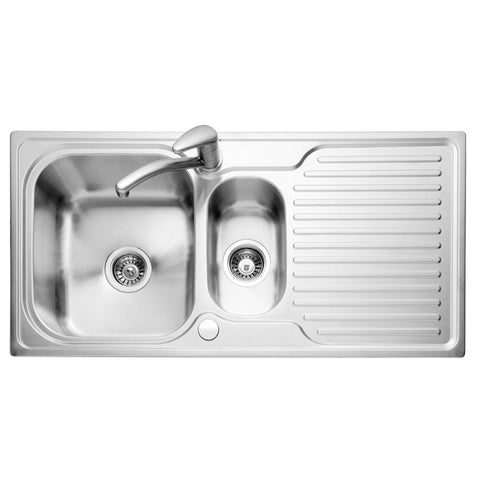Caple Dove 150 1.5 Bowl Satin Stainless Steel Kitchen Sink & Waste DO150SS