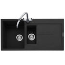 caple-canis-150-15-bowl-anthracite-black-granite-kitchen-sink--waste-