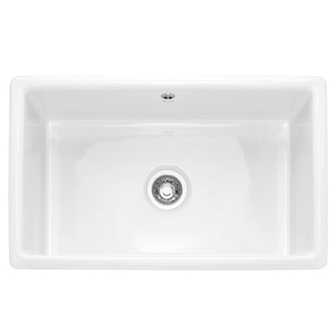 Caple Cheshire 1.0 Bowl White Ceramic Kitchen Sink CPCIB760
