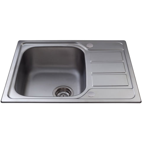 CDA KA55SS 1.0 Bowl Polished Stainless Steel Reversible Kitchen Sink & Waste