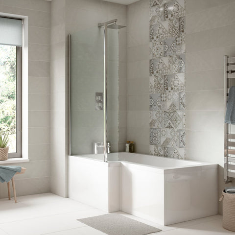 Nuie Square Shower Bath End Panel