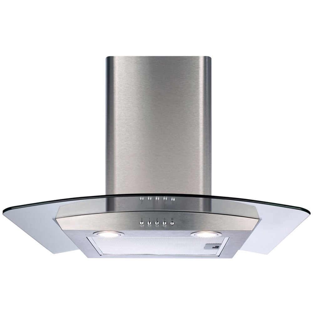 CDA 60cm Curved Glass Extractor Hood-stainless Steel ECP62SS