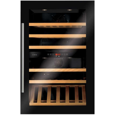 CDA Fully Integrated Wine Cooler Dual Zone Black FWV902BL