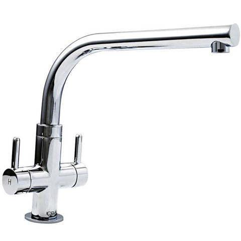 CDA Monobloc Dual Lever Chrome Kitchen Sink Mixer Tap TC28CH