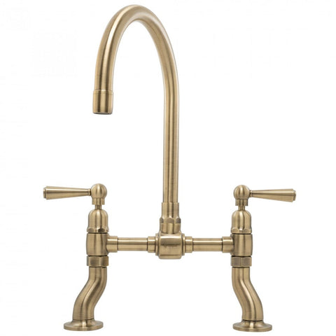 Caple Putney Bridge Traditional Dual Control Antique Brass Kitchen Tap PUT/BRI/AB
