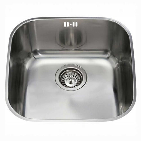 CDA KCC23SS 1.0 Bowl Polished Stainless Steel Undermount Kitchen Sink & Waste
