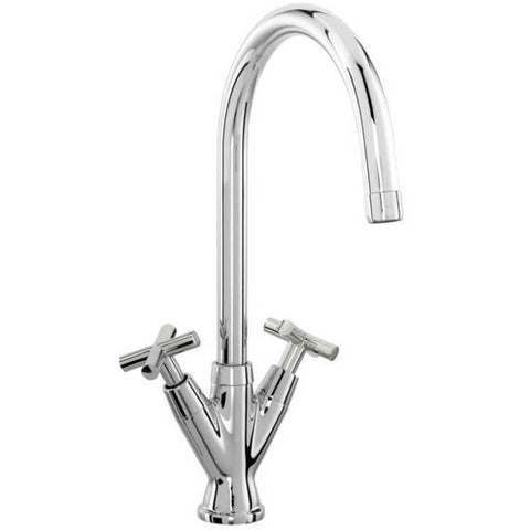 CDA Monobloc Dual Lever Chrome Kitchen Sink Mixer Tap TC41CH