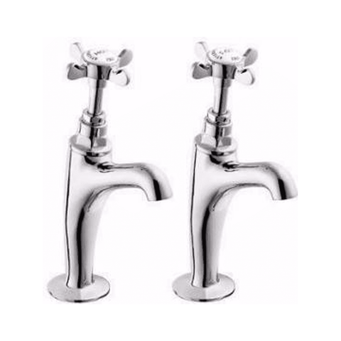 Deva Coronation Bs1010 Chrome High Neck Kitchen Sink Pillar Taps CR27A