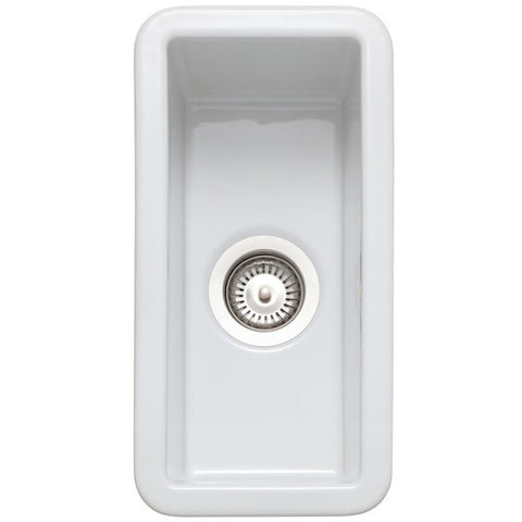 Rangemaster Rustique 1.0 Bowl Ceramic White Kitchen Sink & Waste CRUB1740WH/