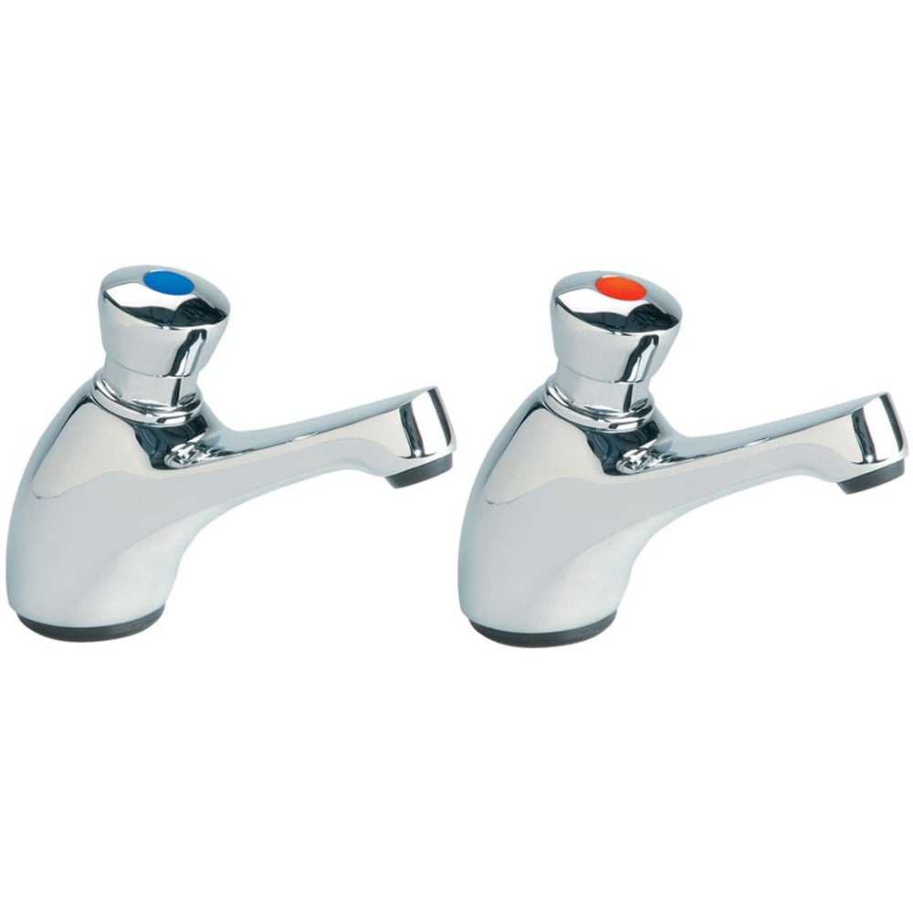 Deva Non Concussive Preset Chrome Basin Taps NCT001