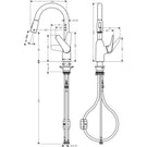 hansgrohe-focus-m42-chrome-pullout-spray-kitchen-sink-mixer-tap-71801000-
