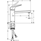 hansgrohe-focus-m42-chrome-single-lever-kitchen-sink-mixer-tap-71806000-
