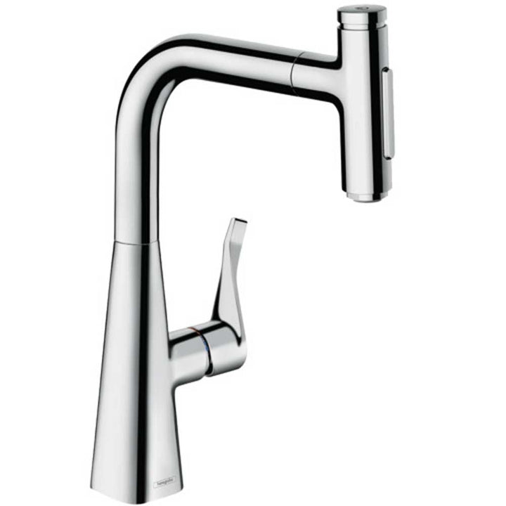 hansgrohe-metris-select-m71-chrome-pullout-spray-kitchen-sink-mixer-tap-73822000-