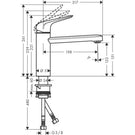 hansgrohe-focus-m42-chrome-single-lever-kitchen-sink-mixer-tap-71805000-