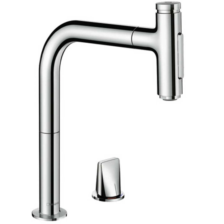 hansgrohe-metris-select-m71-chrome-pullout-spray-kitchen-sink-mixer-tap-73818000-