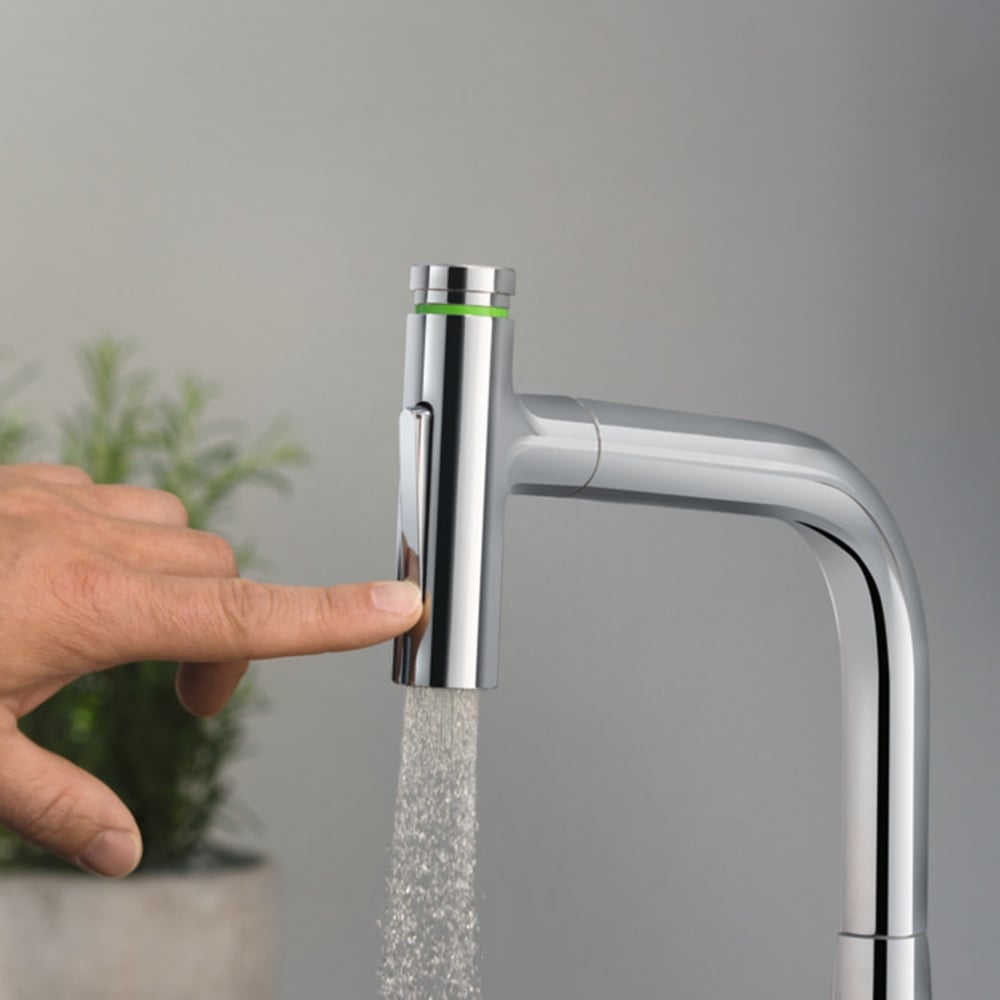Hansgrohe Metris Select M71 200 2 Jet Pullout Spray Single Lever Kitchen Sink Mixer Tap with sBox