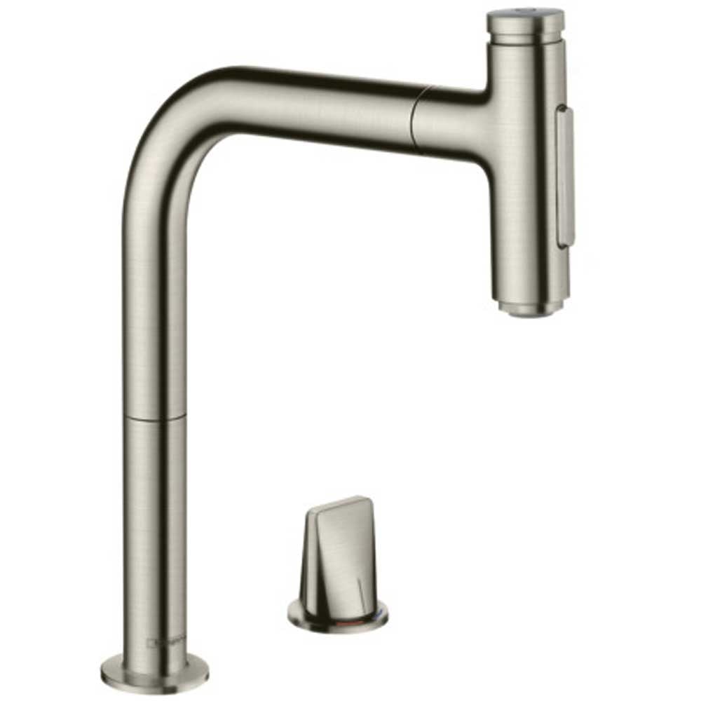 Hansgrohe Metris Select M71 200 2 Jet Pullout Spray Single Lever Kitchen Sink Mixer Tap with sBox