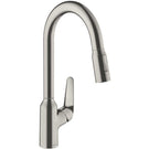 hansgrohe-focus-m42-brushed-steel-pullout-spray-kitchen-sink-mixer-tap-71800800-