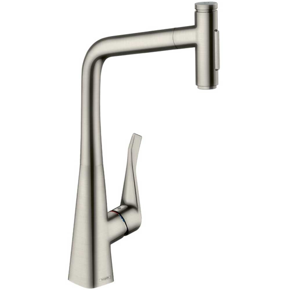 Hansgrohe Metris Select M71 Pullout Spray Single Lever Kitchen Sink Mixer Tap