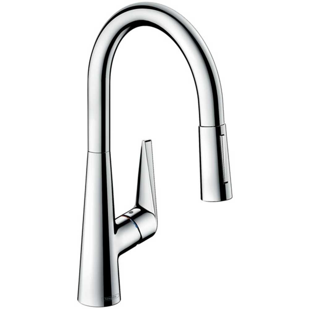 Hansgrohe Talis M51 Chrome 200 2 Jet Pullout Spray Single Lever Kitchen Sink Mixer Tap with sBox 73876000