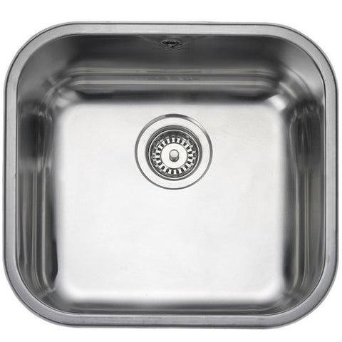 Rangemaster Atlantic Classic 1.0 Stainless Steel Undermount Kitchen Sink & Waste UB45/