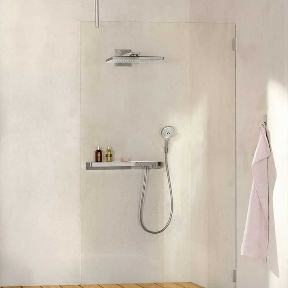 Hansgrohe Rainmaker Select 460 3 Jet White/Chrome Shower Head & Shower Arm