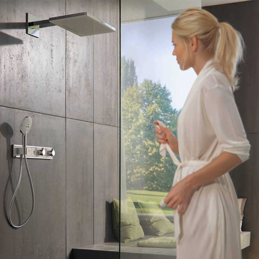 Hansgrohe Rainmaker Select 460 3 Jet White/Chrome Shower Head & Shower Arm