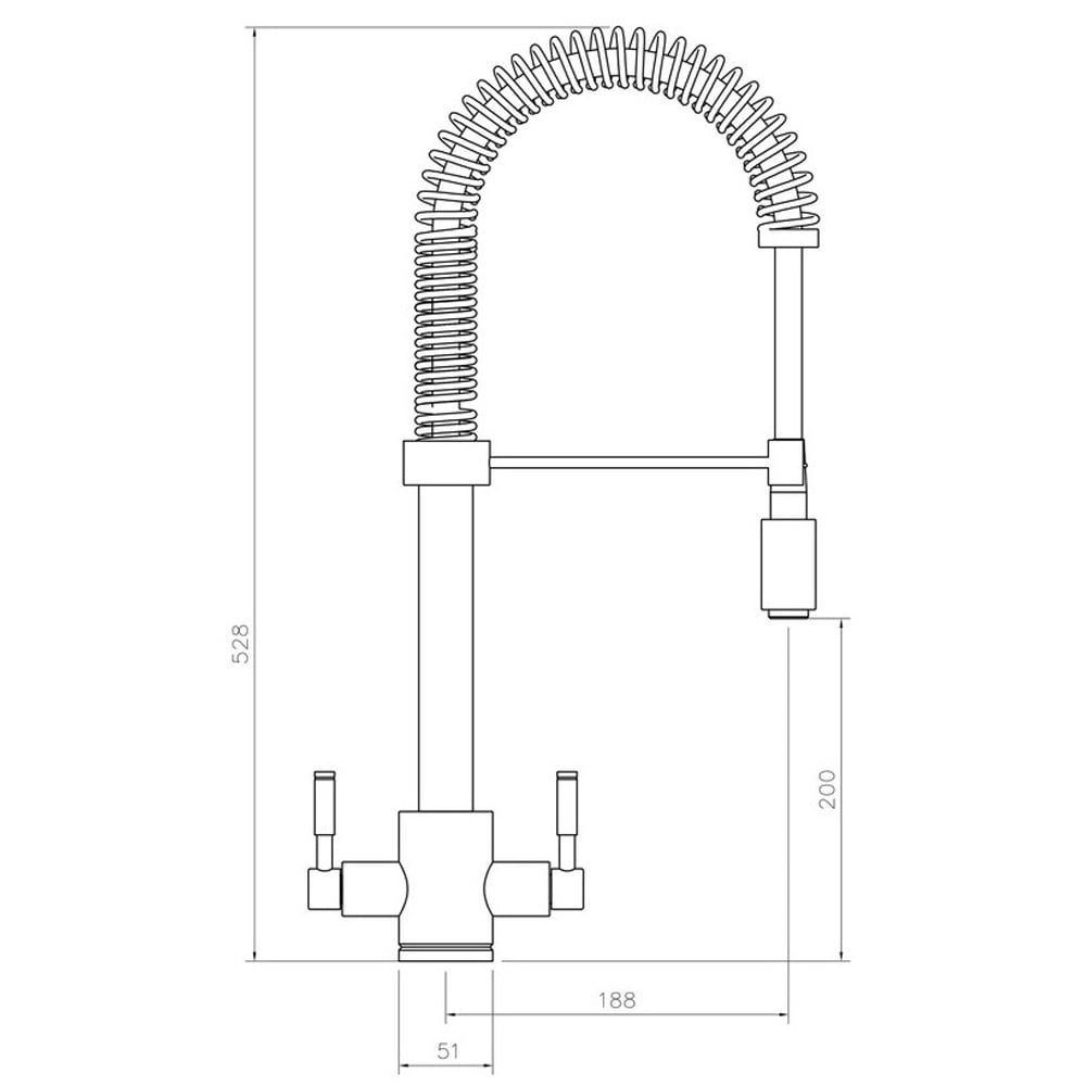 Rangemaster Aquatrend Spring Chrome Kitchen Sink Mixer Tap TRE1SPRCM
