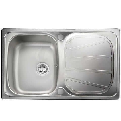 Rangemaster Baltimore Compact 1.0 Bowl Brushed Stainless Kitchen Sink & Waste