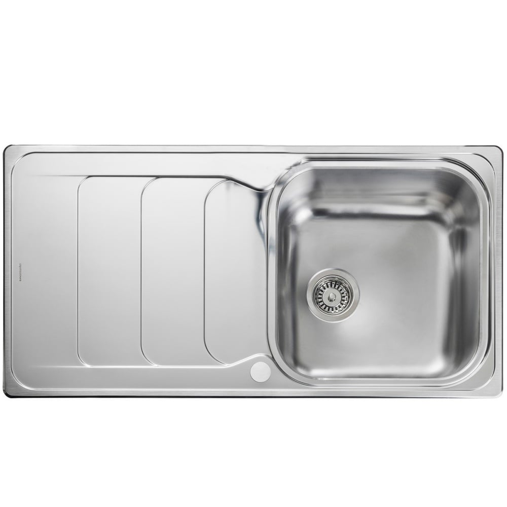 Rangemaster Houston 1.0 Bowl Brushed Stainless Steel Kitchen Sink & Waste