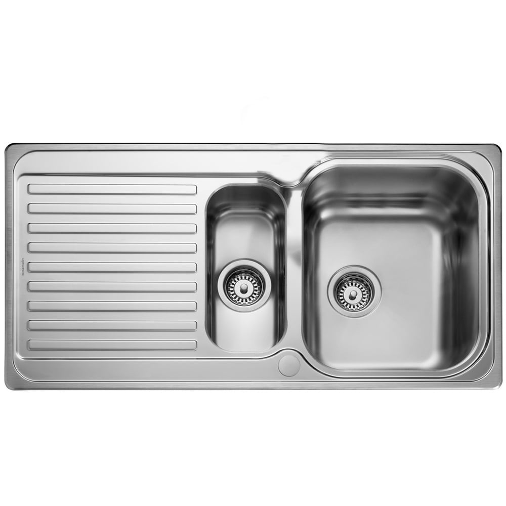 Rangemaster Sedona 1.5 Bowl Brushed Stainless Steel Kitchen Sink & Waste