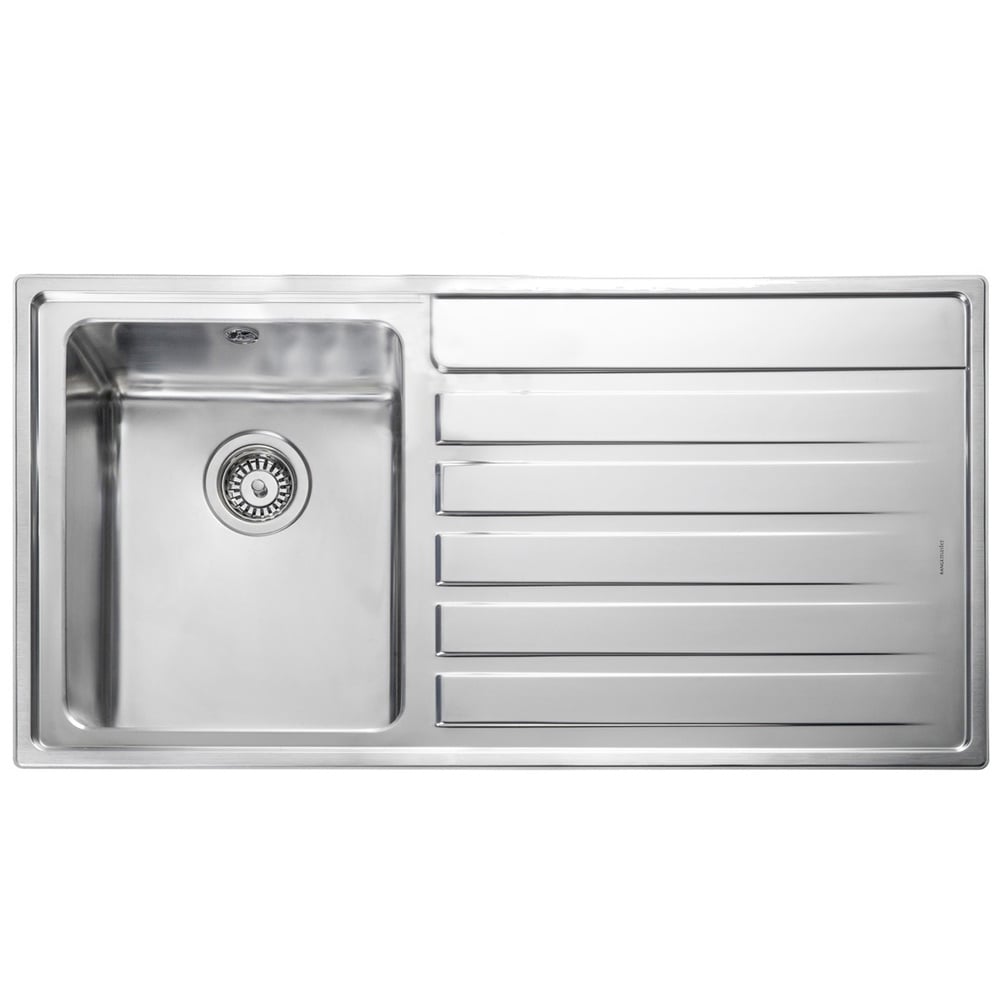 Rangemaster Rockford 1.0 Bowl Stainless Steel Kitchen Sink & Waste RHD