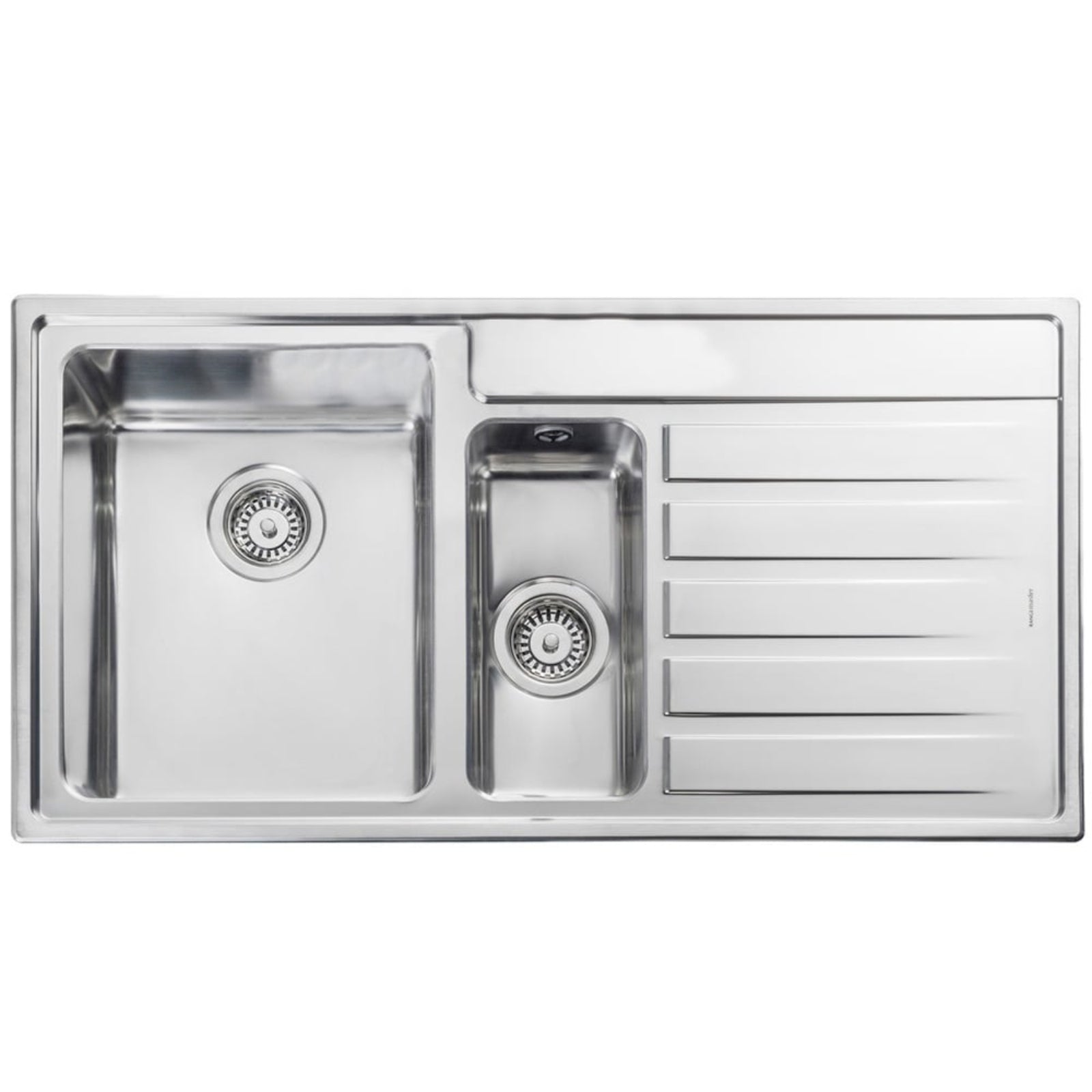 Rangemaster Rockford 1.5 Bowl Stainless Steel Kitchen Sink & Waste RHD