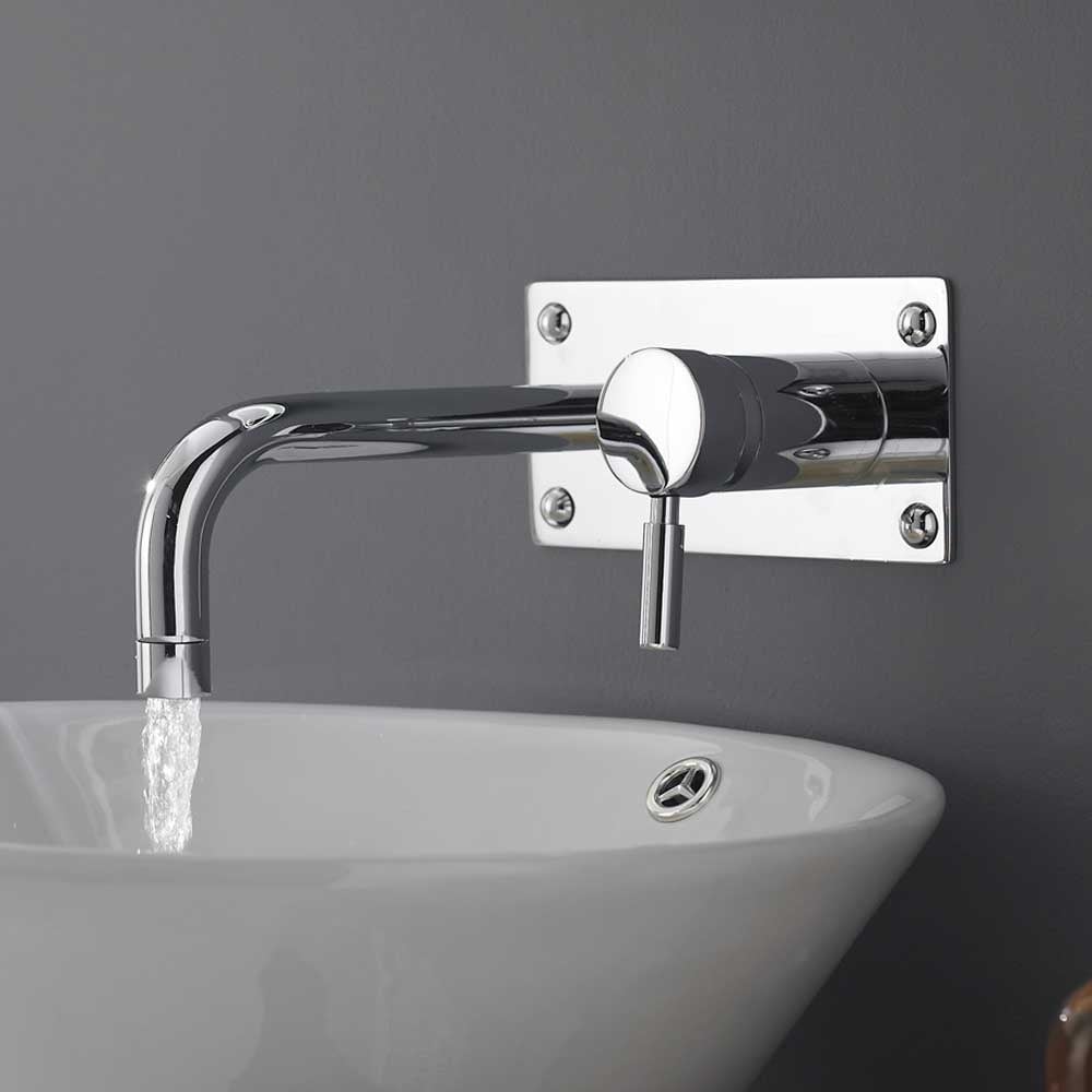 Hudson Reed Tec Single Lever Wall Mount Basin or Bath Mixer Tap - PK328