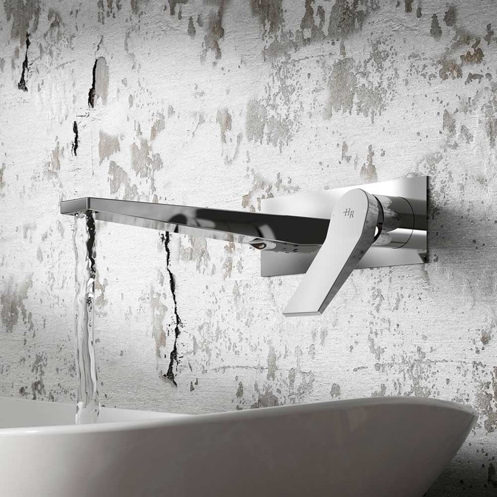 Hudson Reed Soar Chrome Wall Plated Single Lever Basin Mixer Tap SOA328