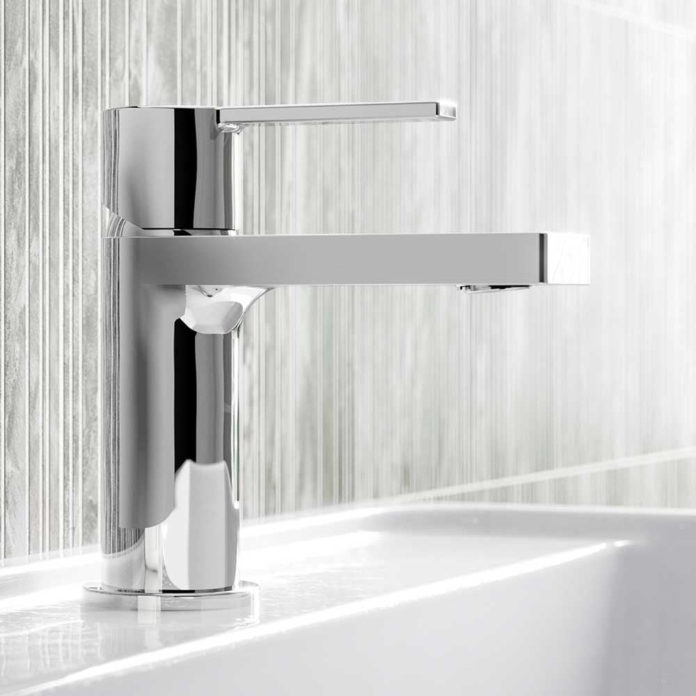 Hudson Reed Willow Chrome Single Lever Mono Basin Mixer Tap With Waste WIL305