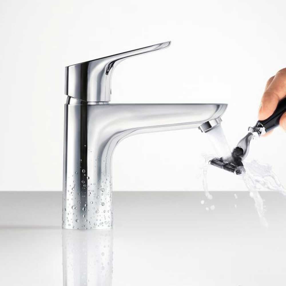 Hansgrohe Focus Chrome Single Lever Basin Mixer Tap 100 Without Waste