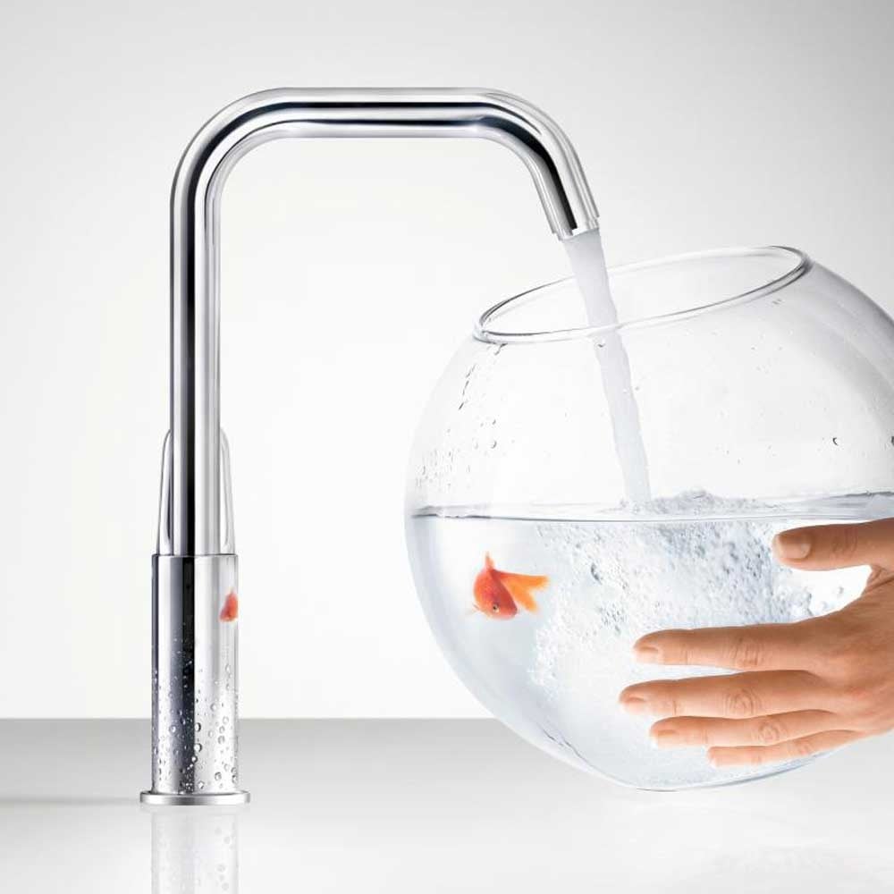 Hansgrohe Focus Chrome Single Lever Basin Mixer Tap 240 with Swivel Spout Without Waste