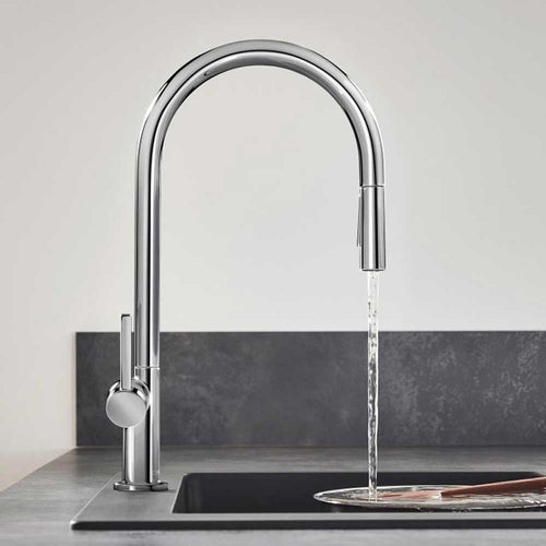 Hansgrohe Talis M54 210 Pullout Spray Single Lever Kitchen Sink Mixer Tap with sBox