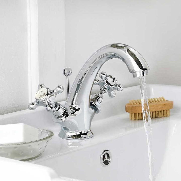hudson-reed-topaz-white-crosshead-hexagonal-collar-basin-mixer-tap---bc305hx-