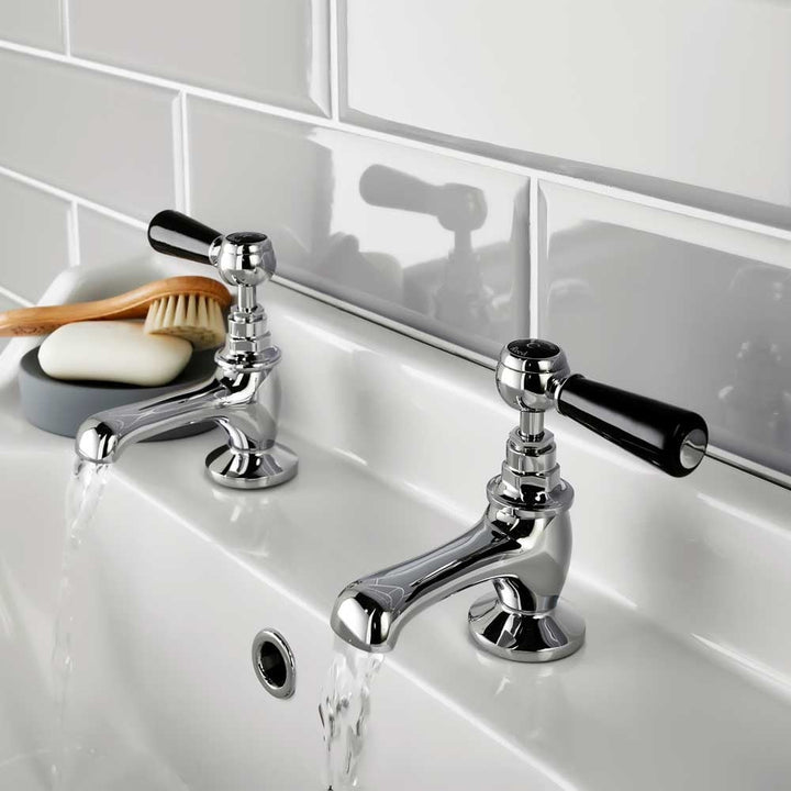 hudson-reed-topaz-black-lever-hexagonal-collar-basin-taps---bc401hl-