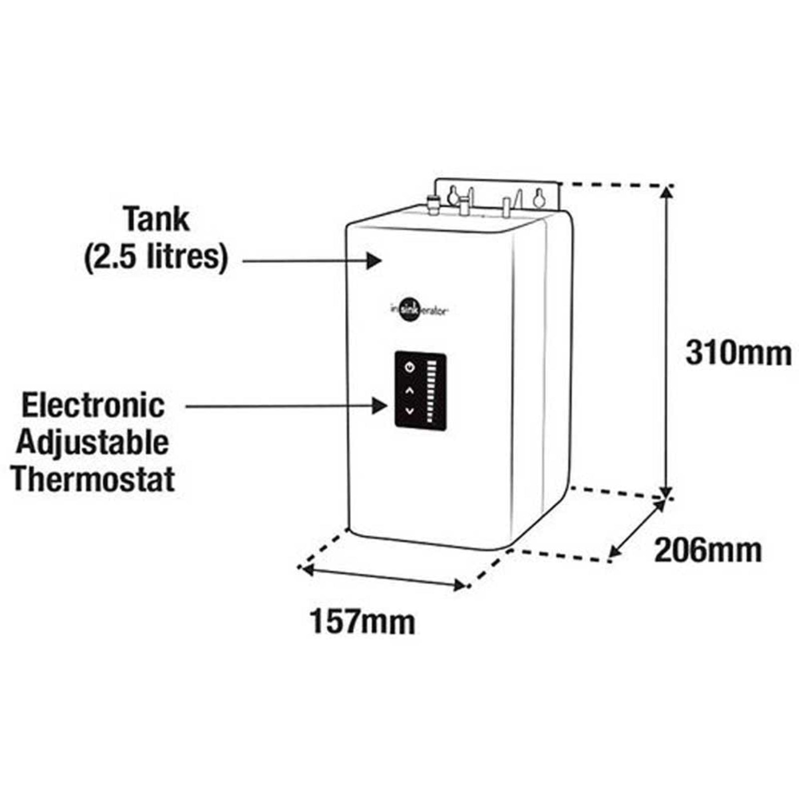 Insinkerator 1300W Replacement Digital Steaming Hot Water Tank (NeoTank)