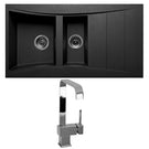 astini-xeron-15-bowl-black-smc-synthetic-reversible-kitchen-sink-waste--tap-xeron150black5e-