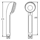 nuie-chrome-three-function-shower-handset---a371-