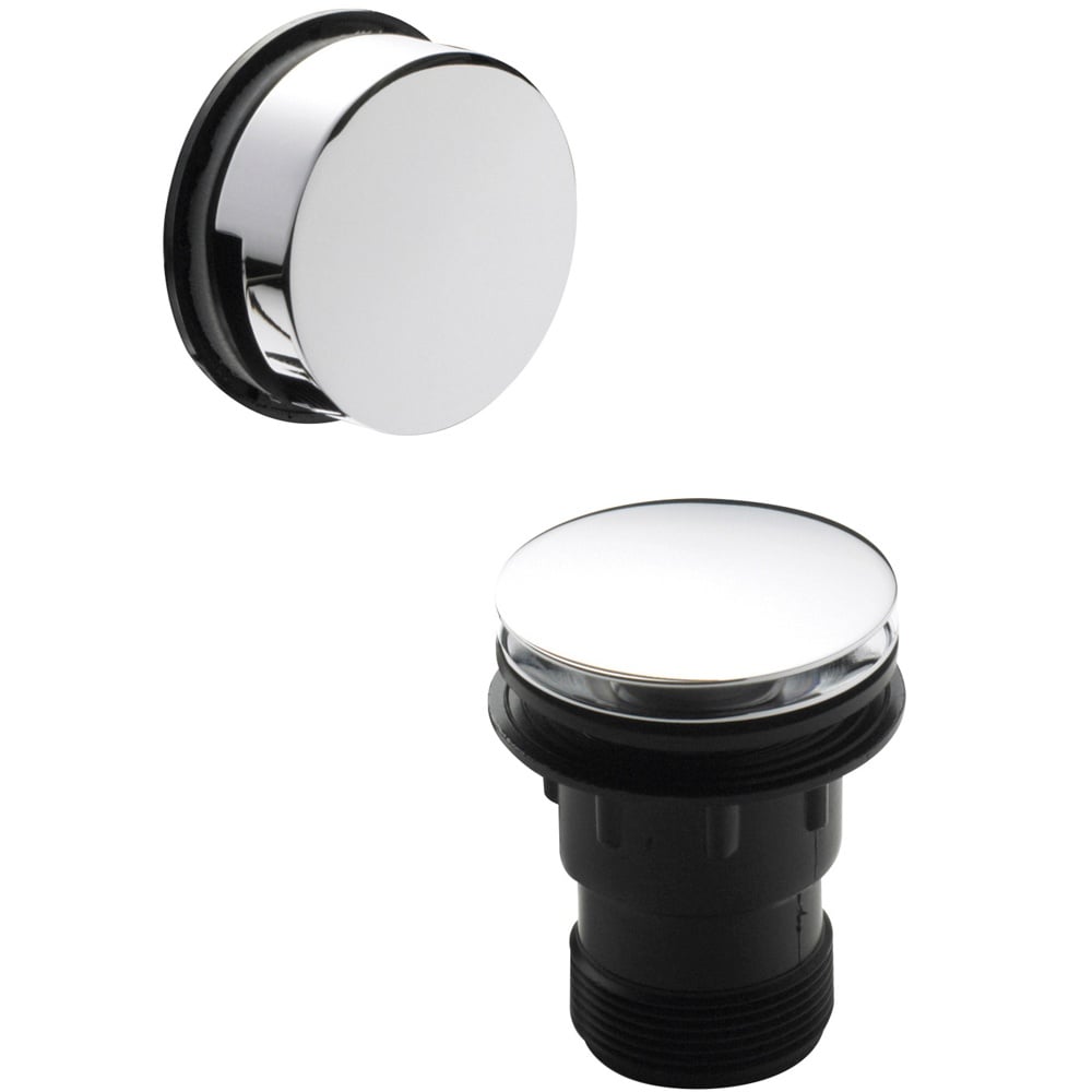 Nuie Chrome Easyclean Sprung Push Button Bath Waste - E327