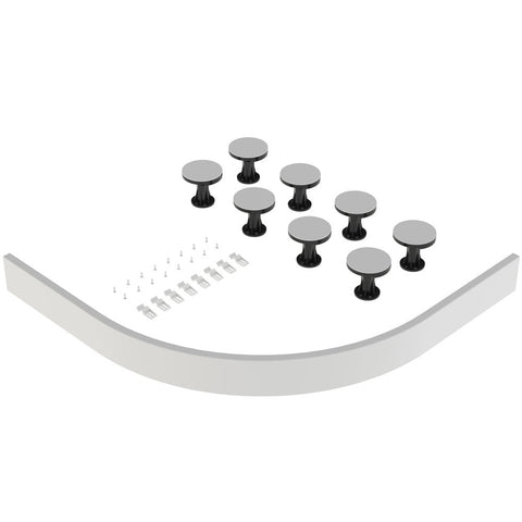 Nuie White Legs & Plinth Kit For Quad & Offset Tray 1000-1200mm LEG6W