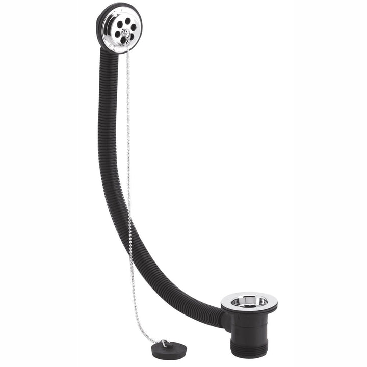 Bathtub waste and overflow pipe set