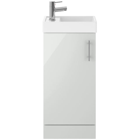 Nuie Vault Floor Standing 400mm Cloakroom Cabinet & Basin MIN015