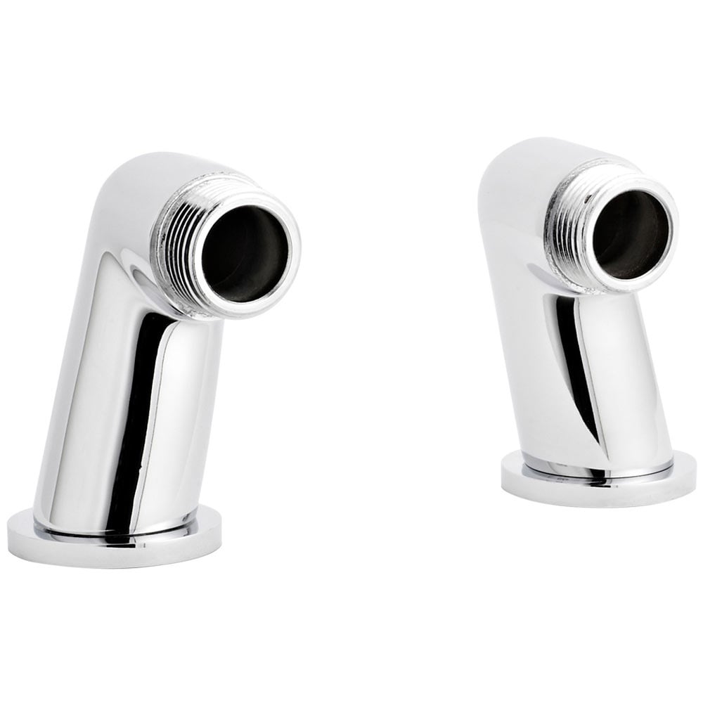 Nuie Chrome Taps Round Inlet Legs C/W Flange SX322