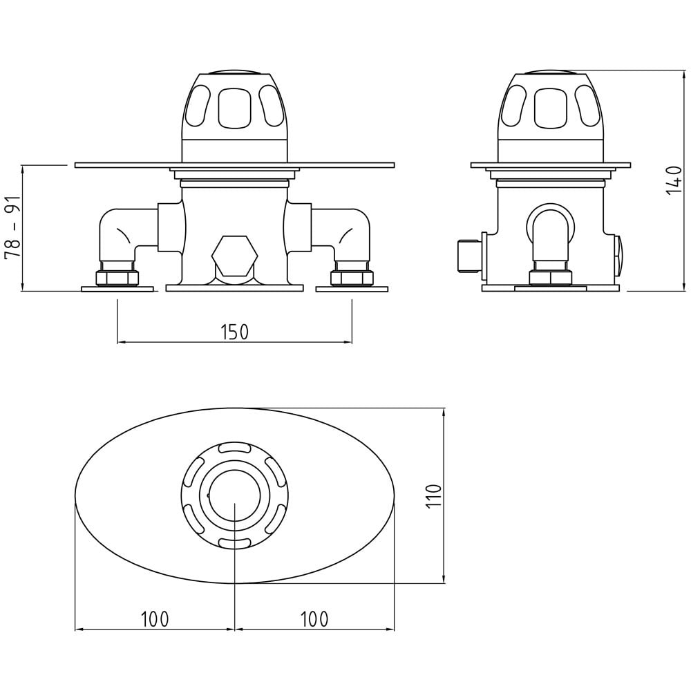 Nuie Chrome Exposed Sequential Thermostatic Shower Valve - VSQ2